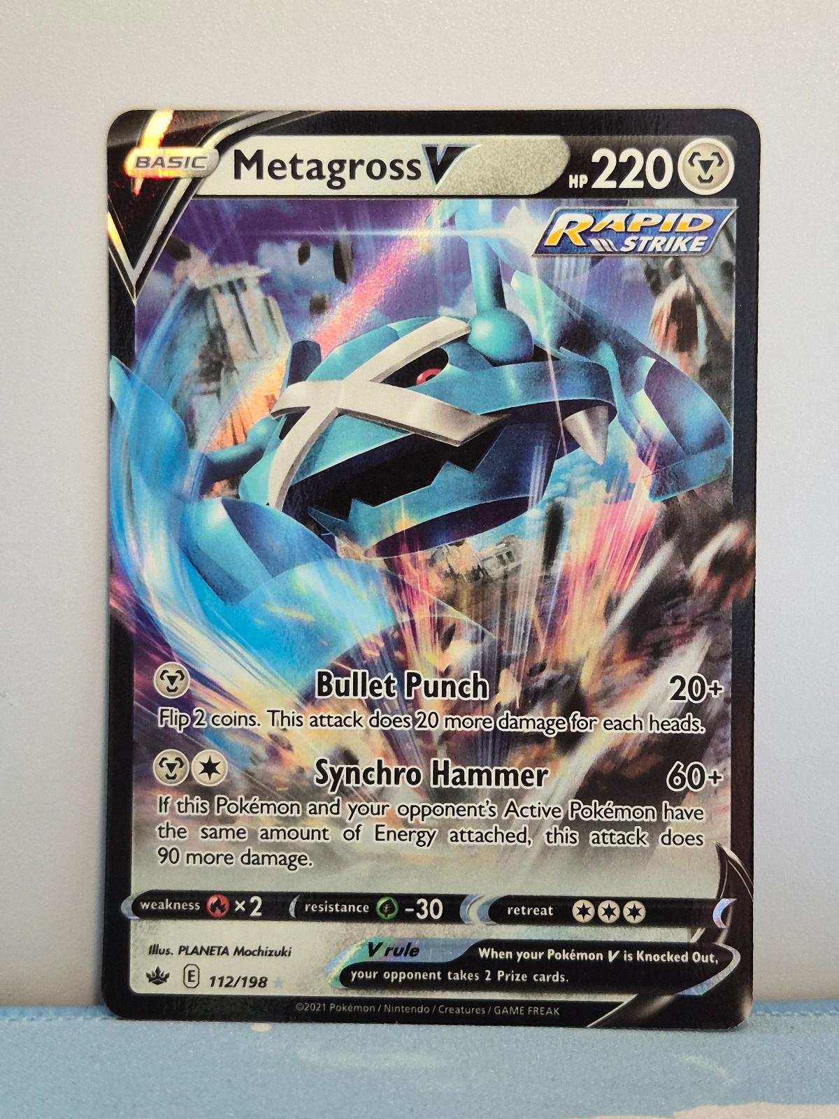 Metagross V 112/198 Holo Chilling Reign NM/M