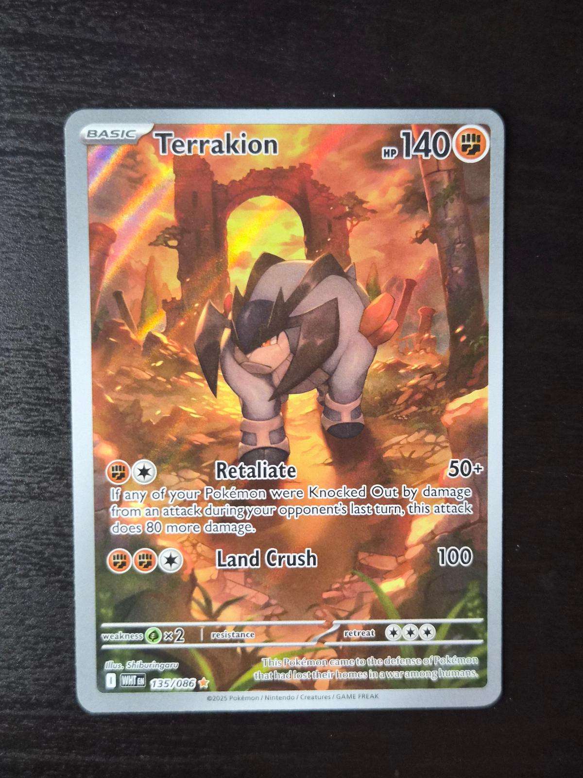 Terrakion 135/086 White Flare NM/M