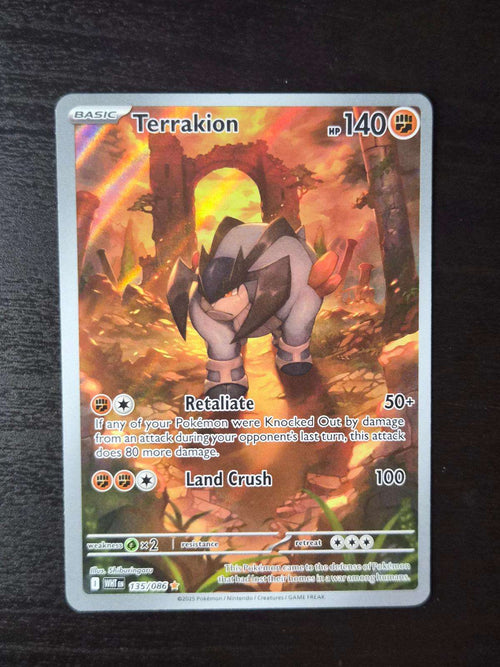 Terrakion 135/086 White Flare NM/M