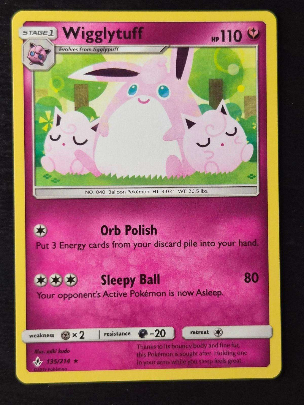 Wigglytuff 135/214 Unbroken Bonds NM/M