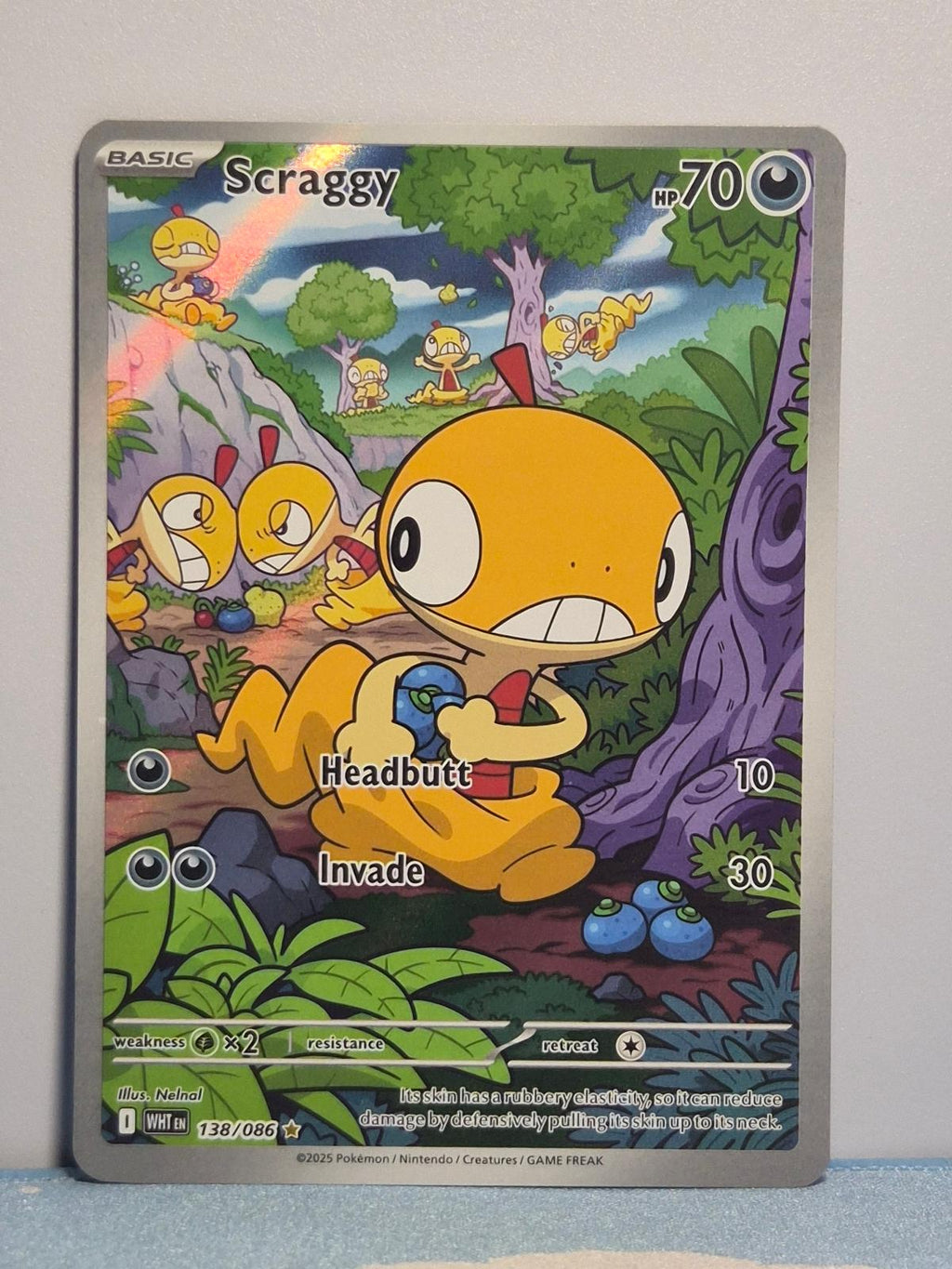 Scraggy 138/086 Holo White Flare NM/M