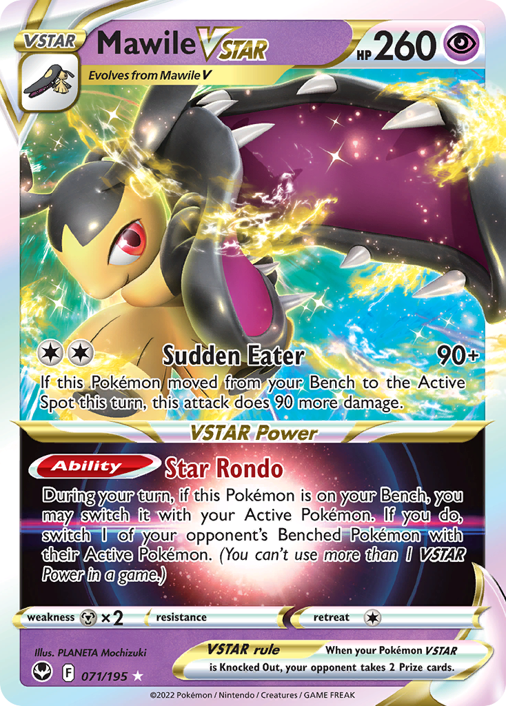 Mawile VSTAR 071/195 VSTAR Rare Holo – Silver Tempest LP