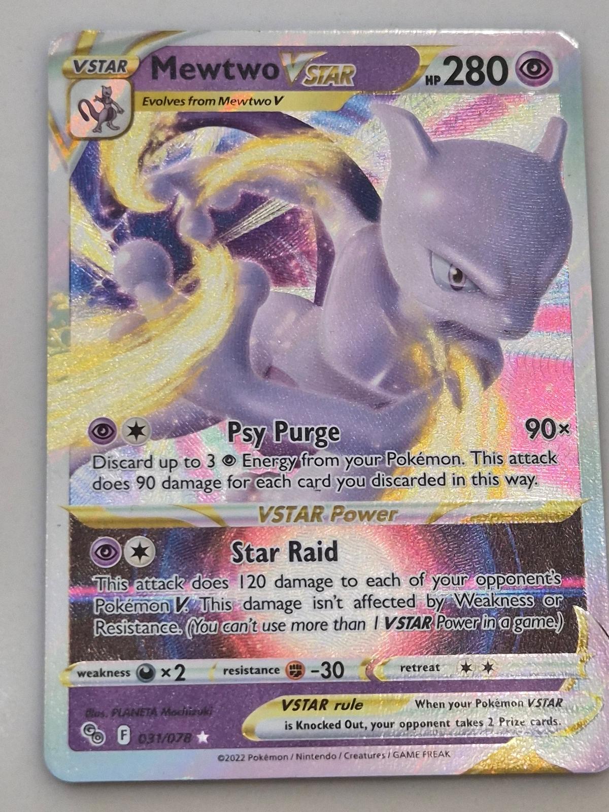 Mewtwo VSTAR 031/078 Holo Pokemon GO NM/M