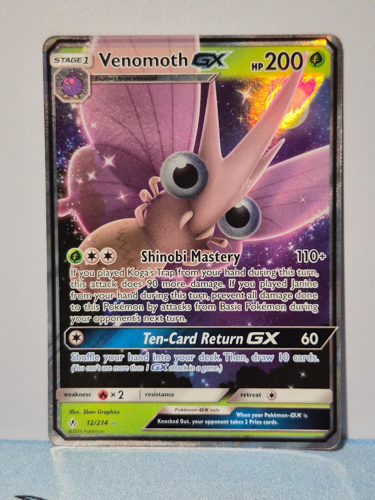 Venomoth GX 12/214 Holo Unbroken Bonds NM/M