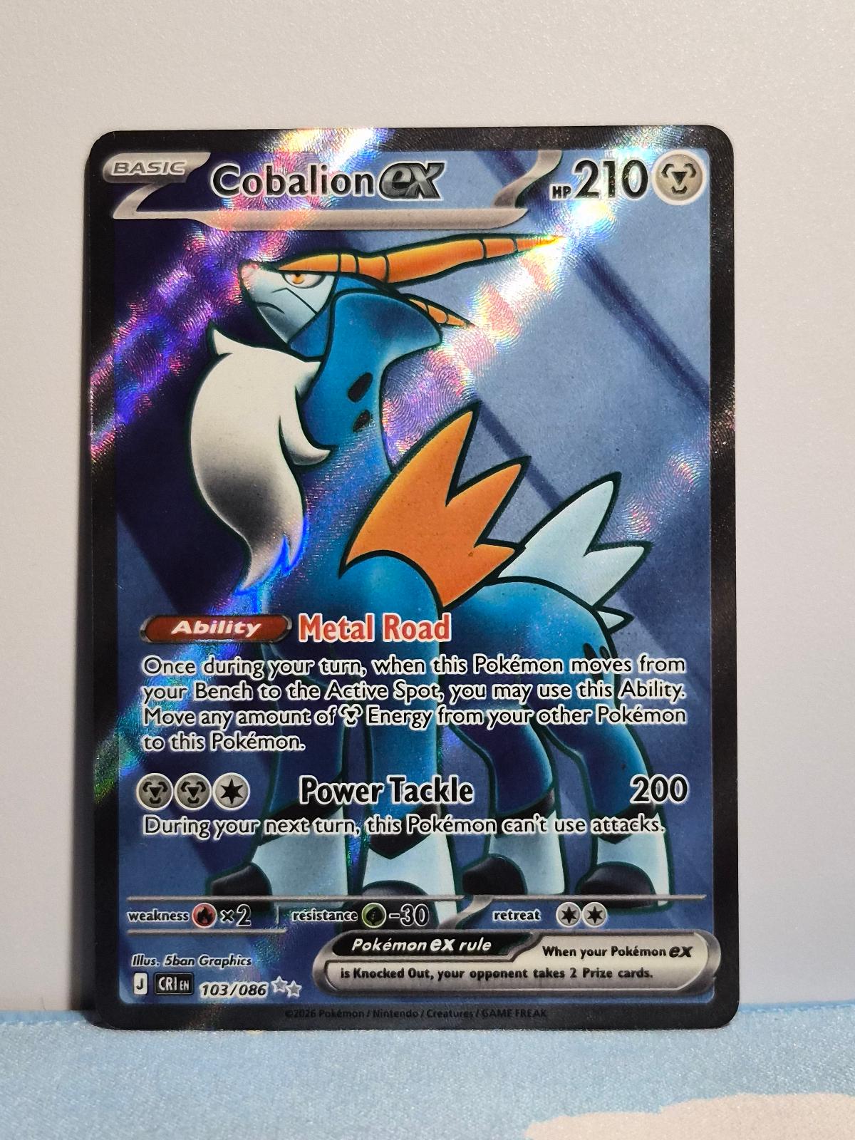 Cobalion ex 103/086 Chaos Rising NM/M