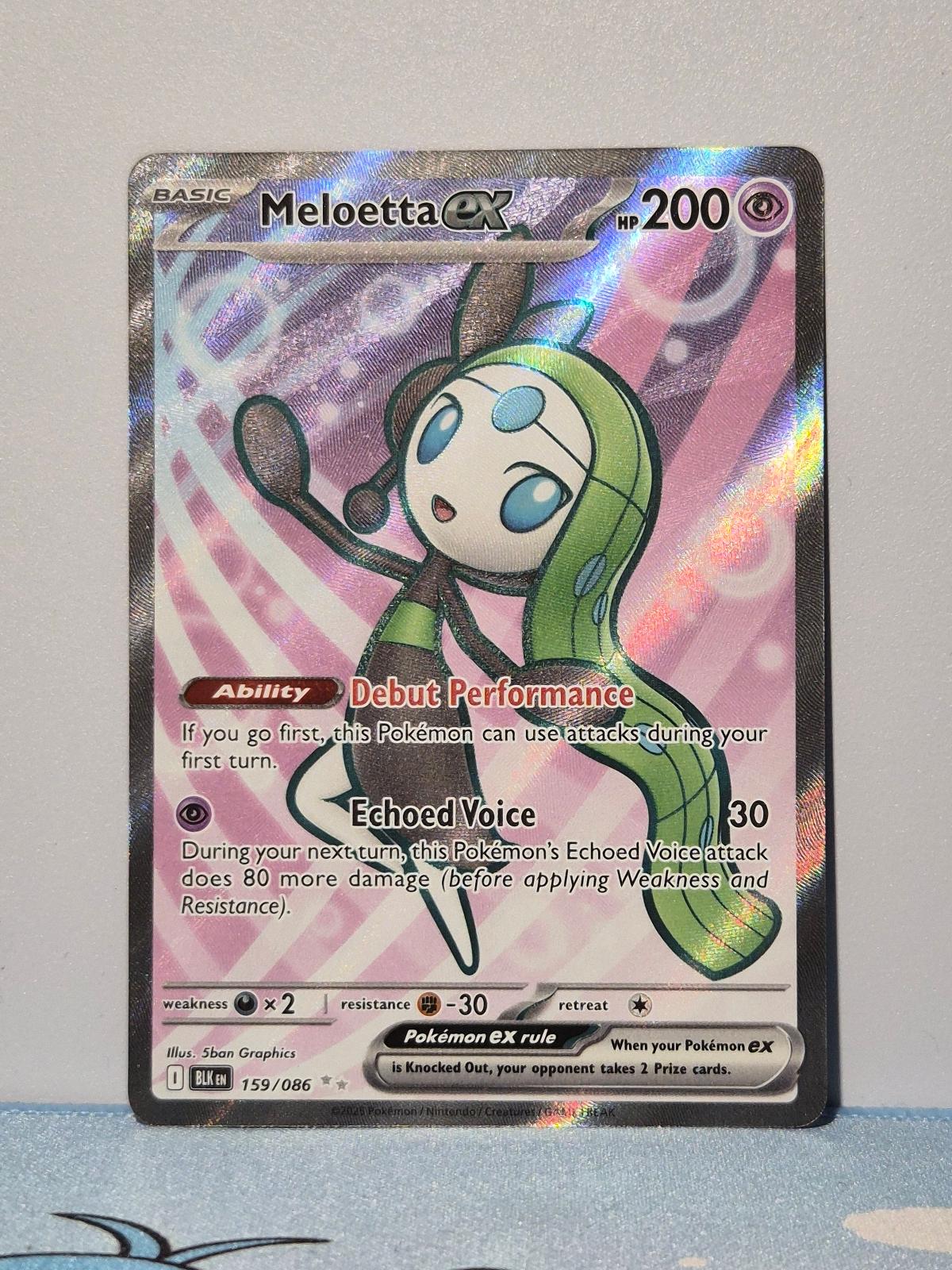 Meloetta ex 159/086 Holo Black Bolt NM/M