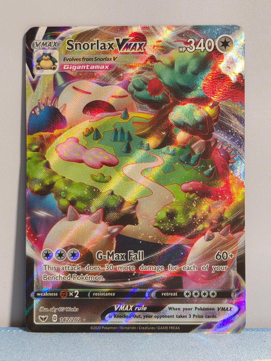 Snorlax VMAX 142/202 Holo Sword & Shield NM/M