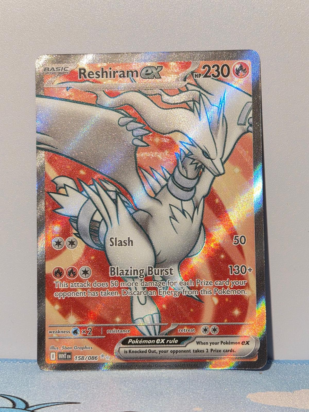 Reshiram ex 158/086 Holo White Flare NM/M