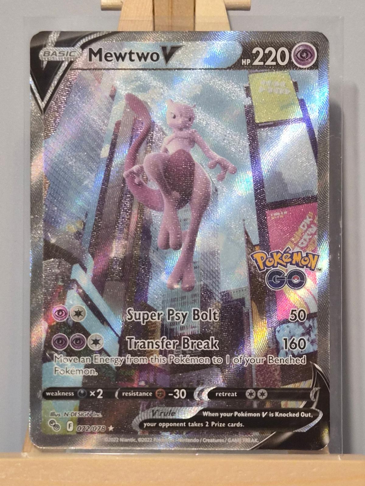 Mewtwo V 072/078 Pokemon GO NM/M