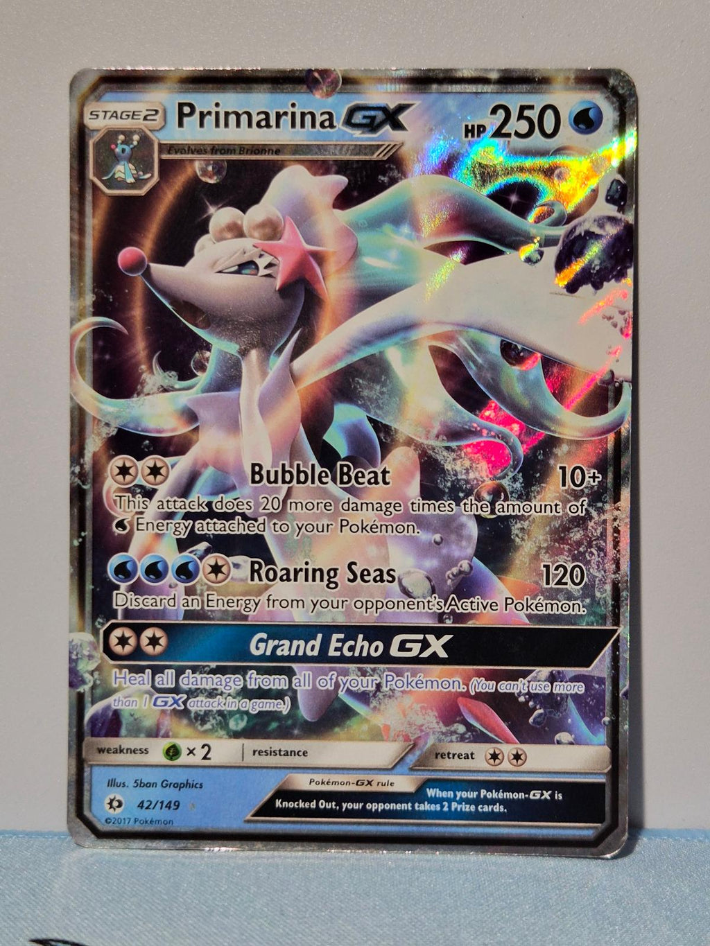 Primarina GX 42/149 Holo SM Base Set MP
